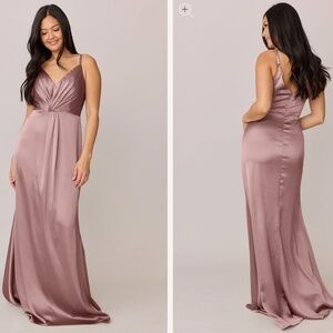 Revelry - Giada Dress - Satin - Rose Quartz - Size 8